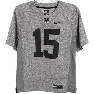 Nike Team Alabama Crimson Tide #15 Football Jersey Men's Medium Gray NCAA